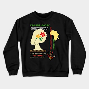 Black history month cute graphic design artwork Crewneck Sweatshirt